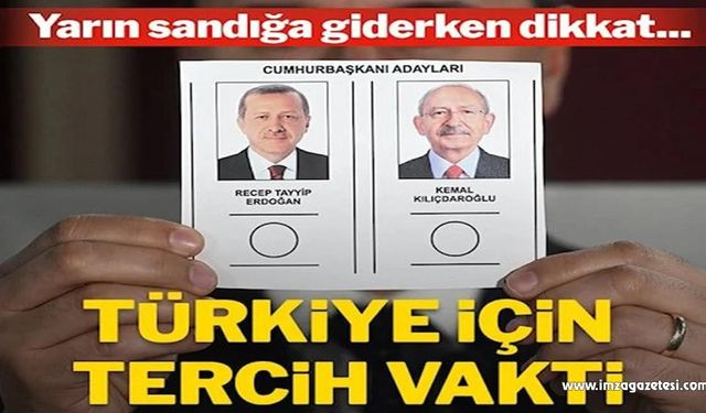 Türkiye yarın ikinci tur için sandık başına gidecek…