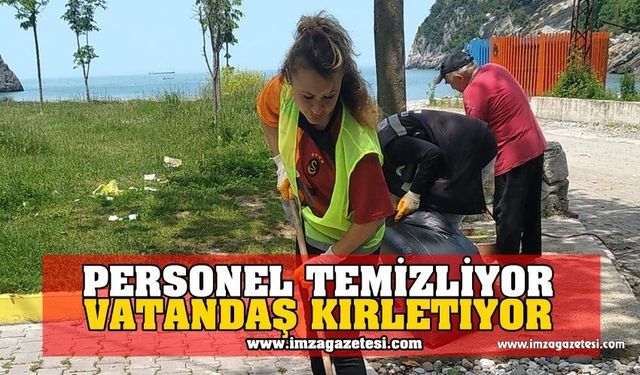 Personel Temizliyor Vatandaş Kirletiyor!