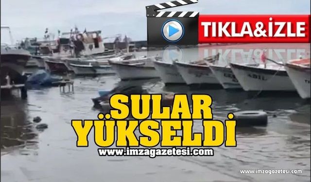 Su seviyesi yükseldi, liman sular altında!