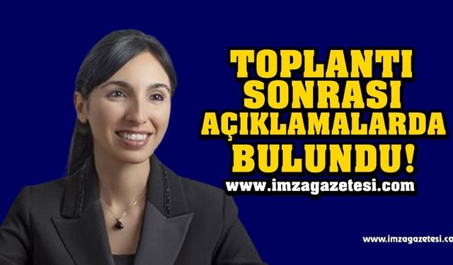 Hafize Gaye Erkan, toplantı sonrasında basına açıklamalarda bulundu.