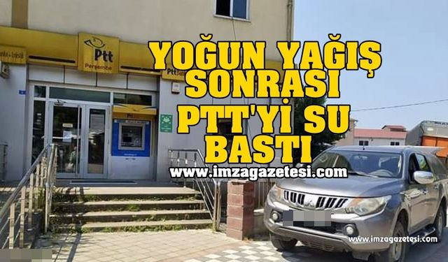 Yoğun Yağış Sonrası PTT'yi Su Bastı!