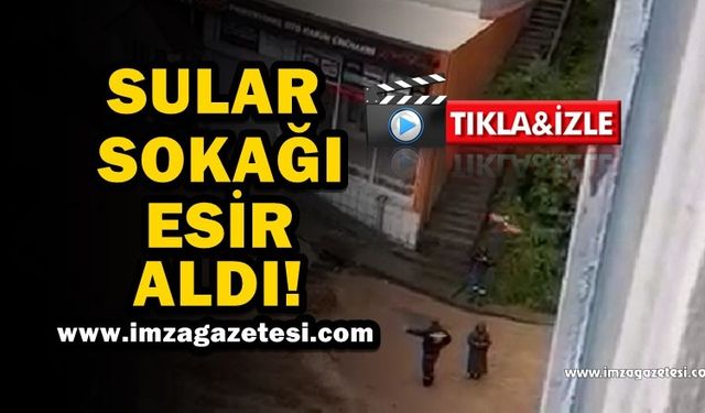 Sokak sular altında kaldı!