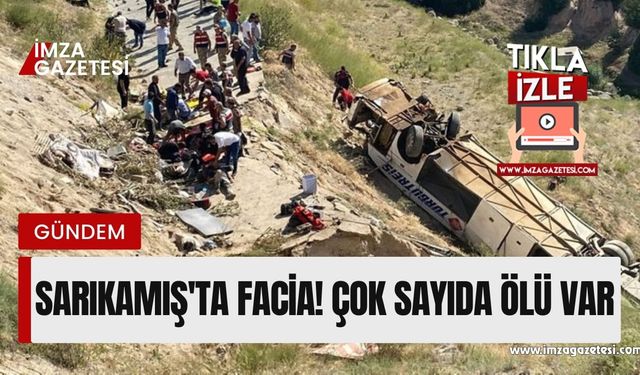 Kars Sarıkamış'ta yolcu otobüsü viyadükten düştü! Çok sayıda ölü ve yaralı... Olay yerinden ilk görüntü