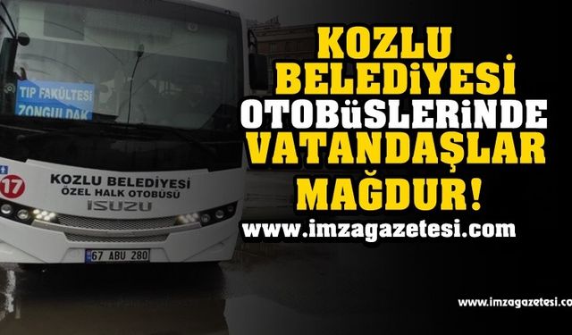 Kozlu Belediyesi halk otobüslerinde vatandaşları mağdur eden eksiklik...