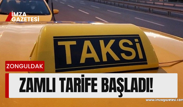 Kdz.Ereğli’de taksi ücretlerine zam! İşte yeni tarife...