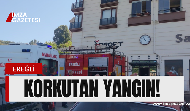 12 katlı apartmanda yangın paniği!