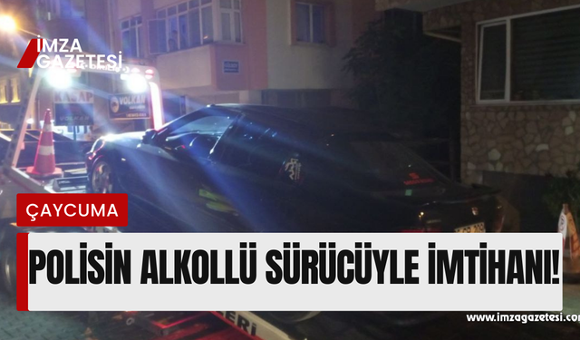 Alkollü sürücü polise zor anlar yaşattı!