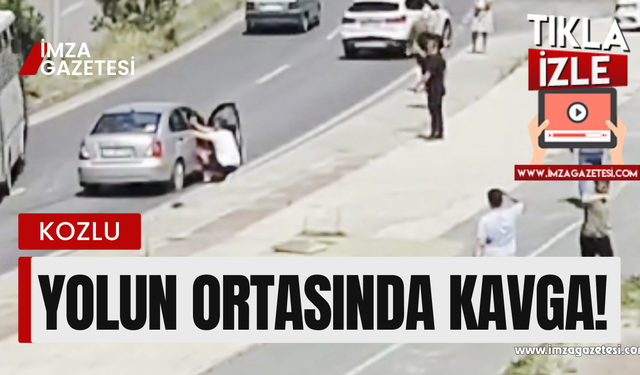 Yol ortasında kavgaya tutuştular!