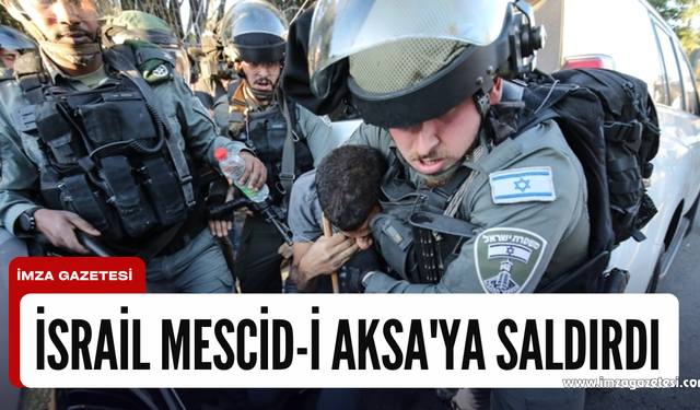 İsrail Mescid-i Aksa'ya saldırdı... Yaralılar var...