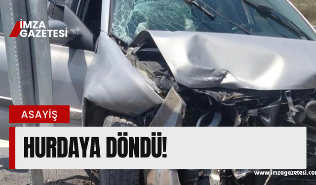 Mucize kurtuluş! Araç hurdaya döndü