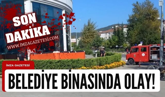 Belediye binasında olay!