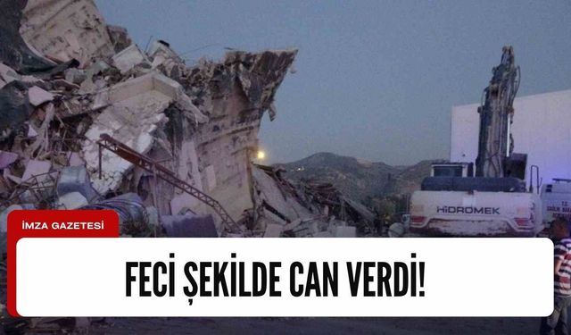 Bina iş makinasının üzerine çöktü! Operatör feci şekilde can verdi