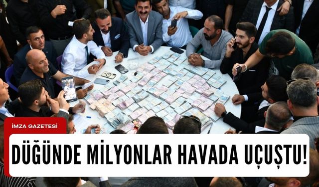 Aşiret düğününde milyonlar havada uçuştu!