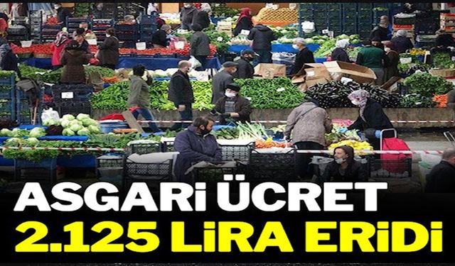 Asgari ücret 2.125 lira eridi!..