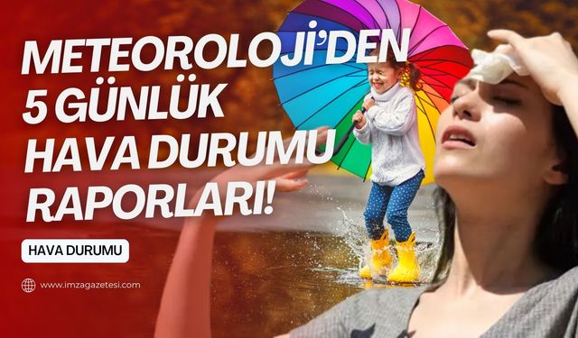 Zonguldak, Bartın, Karabük, Kastamonu, Düzce ve Kocaeli 5 günlük hava durumu