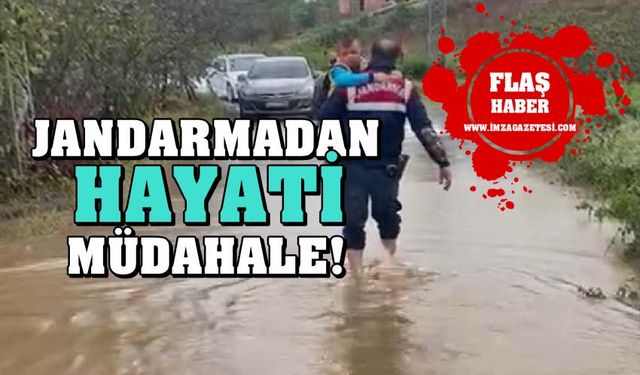 Ereğli'de jandarmadan bir hayati müdahale daha...