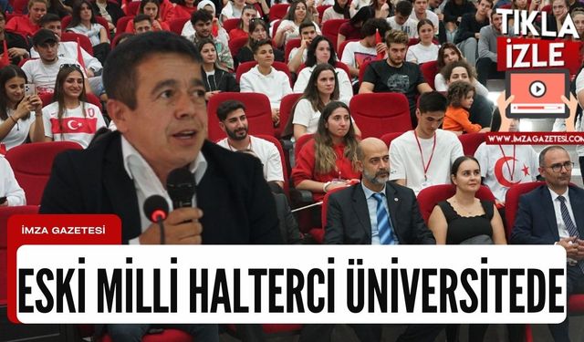 Eski halterci Halil Mutlu öğrencilerle buluştu!