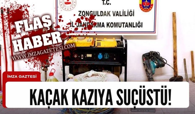 Çaycuma'da kaçak kazı yapan 7 kişi yakalandı