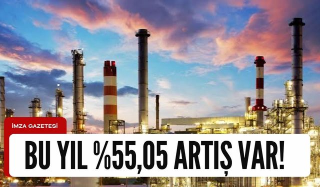 Sanayide bu yıl %55,05 artış yaşandı!