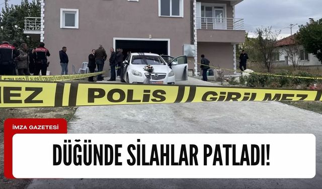 Düğünde silahlar patladı!