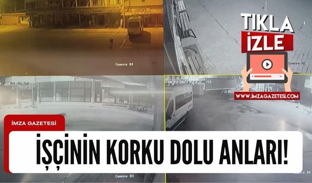 Temizlik işçisinin korku dolu anları!