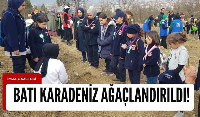 Cumhuriyet’in 100. yılı için Batı Karadeniz ağaçlandırıldı!