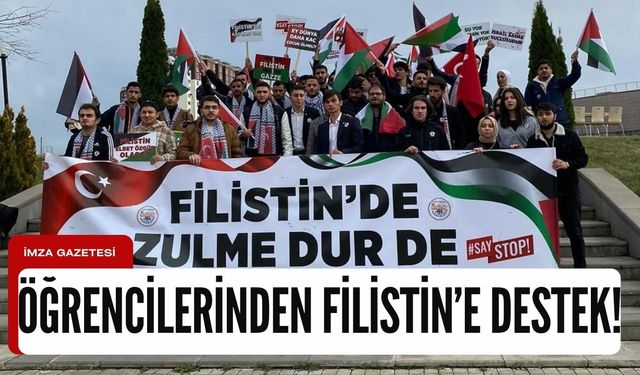 Kastamonu Üniversitesi öğrencilerinden Filistin'e destek protestosu!