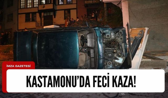 Kastamonu'da feci kaza! Otomobil kontrolden çıkıp takla attı yaralılar var...