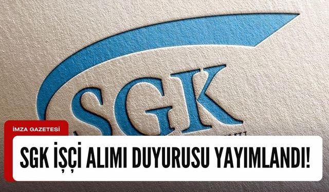 SGK'ya Memur alımları başladı!