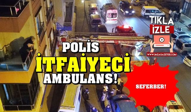 Ereğli'de sinir krizi geçiren kadın itfaiye, ambulans ve polisi hareke geçirdi...