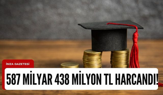 587 milyar 438 milyon TL eğitime harcandı!