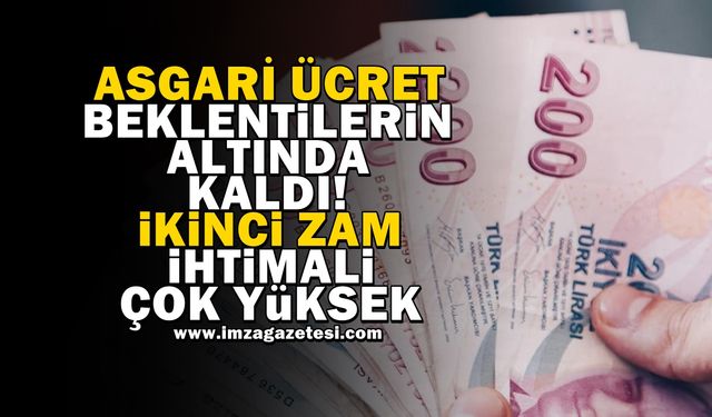 Asgari ücret beklentilerin altında kaldı!