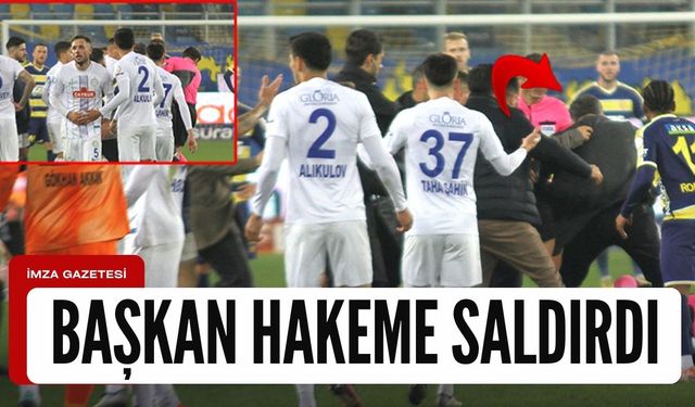 Başkentte skandal görüntüler! Kulüp Başkanı hakeme saldırdı!