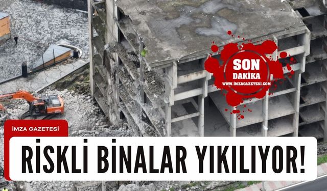 Deprem riski bulunan binaların yıkımları sürüyor...