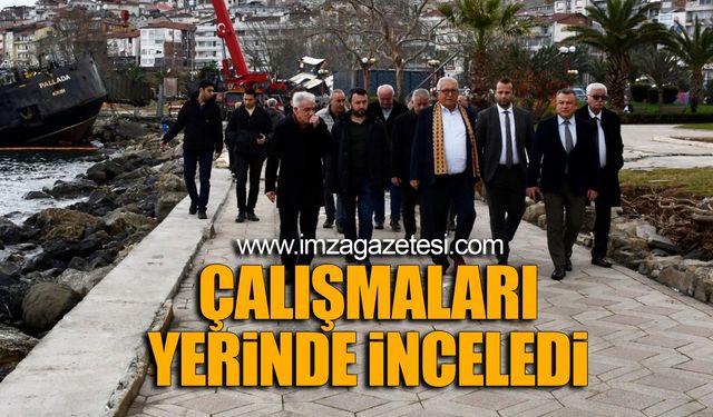 Çalışmaları yerinde inceledi!