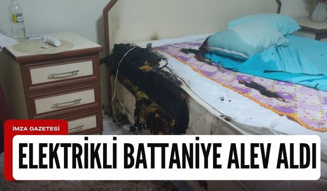 Elektrikli battaniyeden çıkan yangında 1 kişi hastanelik oldu!