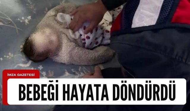 Jandarma, 4 aylık bebeği hayata döndürdü