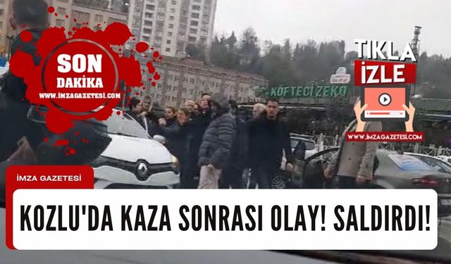 Kazaya karışan kadın şoförden çirkin hareket!