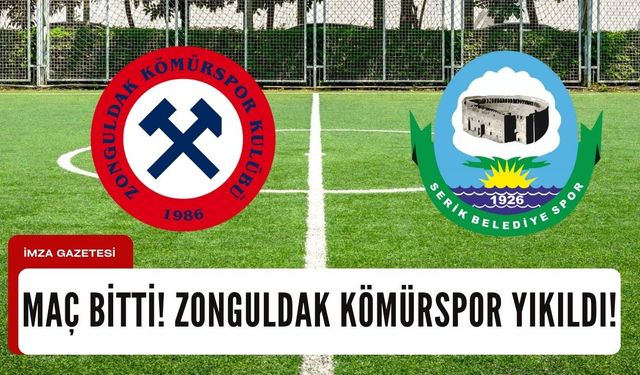 Maç bitti. Zonguldak Kömürspor yıkıldı!