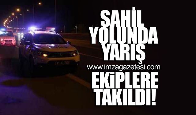 Sahil yolunda yarış ekiplere takıldı!