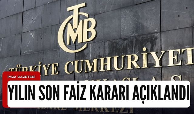 TCMB'den yılın son faiz kararı!