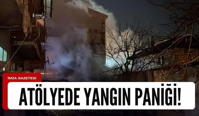 Tekstil atölyesinde yangın paniği!