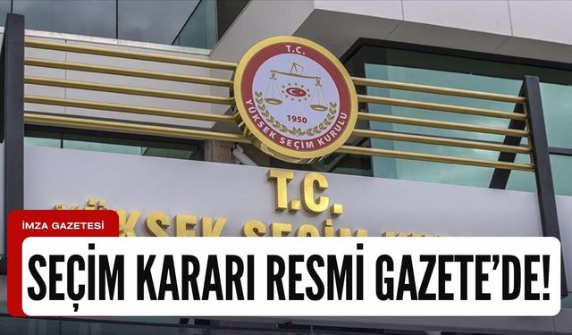 YSK'nın yerel seçim kararı Resmi Gazete'de yayımlandı!