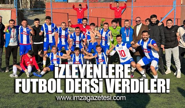 Zonguldak Ereğli Spor (ZES) izleyenlere adeta futbol dersi verdi.