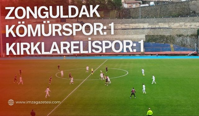 TFF 2. Lig: Zonguldak Kömürspor: 1 - Kırklarelispor: 1