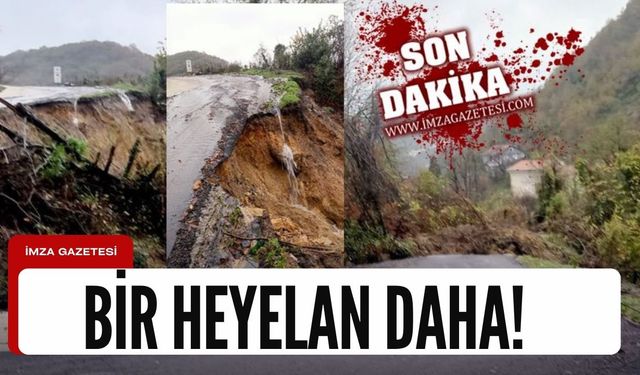 Zonguldak'ta bir heyelan da Kilimli'de oldu...