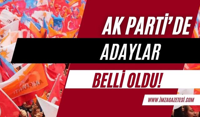 Ak Parti'de adaylar belli oldu!