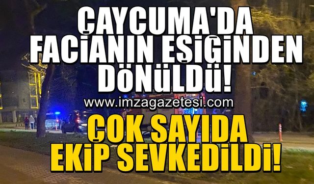 Çaycuma'da yangın! Facianın eşiğinden dönüldü...