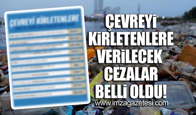 Çevreyi kirletenlere verilecek cezalar belli oldu