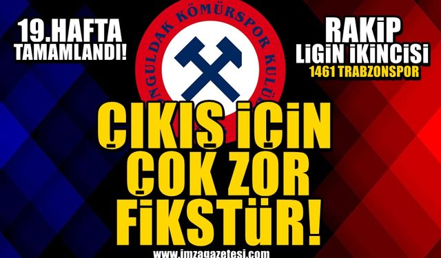 Çıkış arayan Zonguldak Kömürspor için zor fikstür!